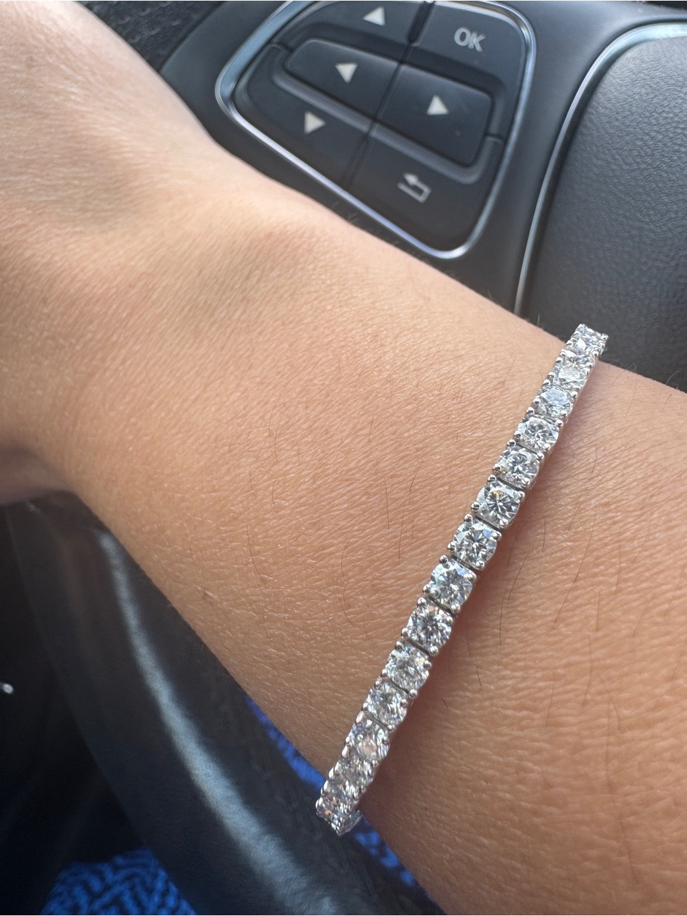 Élégant 3MM Moissanite Tennis Bracelets- 925 sterling silver- GRA Certificate